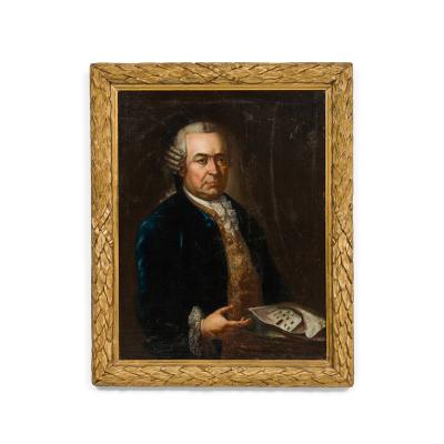 American Country Man in Blue Coat Portrait
