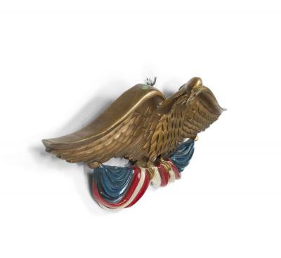 American Country Painted Eagle and American Flag