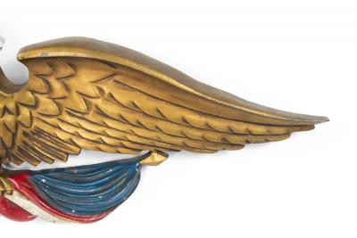 American Country Painted Eagle and American Flag