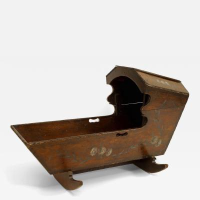 American Country Pine Rocking Cradle