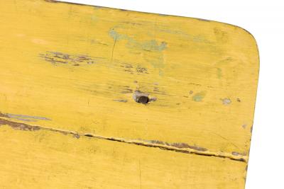 American Country Rustic Yellow Painted Dining Table