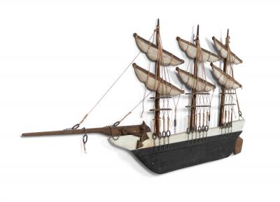 American Country Ship Wall Plaque