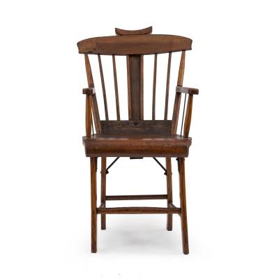 American Country Stained Pine Spindle Back Armchair