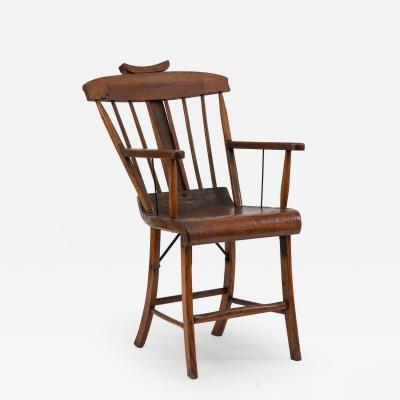 American Country Stained Pine Spindle Back Armchair