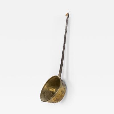 American Country Style Brass and Iron Ladle