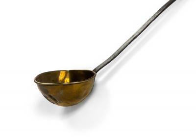 American Country Style Brass and Iron Ladle