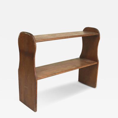 American Country Style Stained Pine Bookshelf
