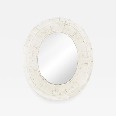 American Country Weather White Painted Wall Mirror