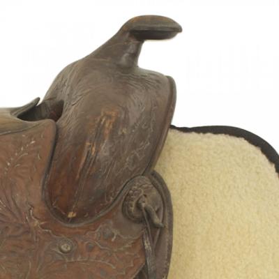American Country Western Leather Horse Saddle and Blanket