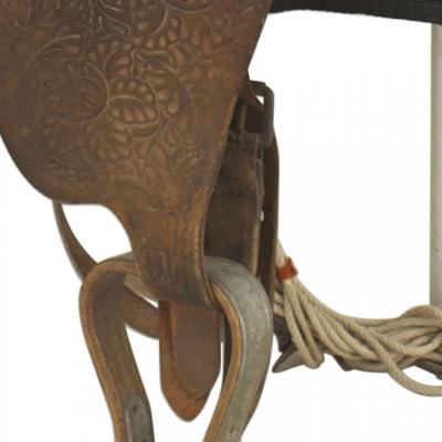 American Country Western Leather Horse Saddle and Blanket