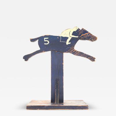 American Country Wooden Horse Rider Sculpture