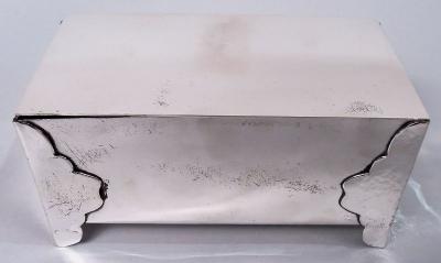 American Craftsman Gothic Sterling Silver Casket Box