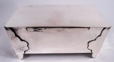 American Craftsman Gothic Sterling Silver Casket Box