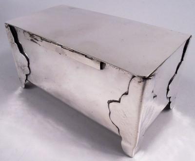 American Craftsman Gothic Sterling Silver Casket Box