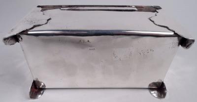 American Craftsman Gothic Sterling Silver Casket Box