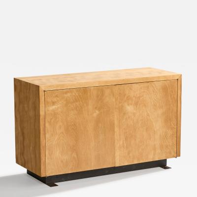 American Designer Cabinet with Maple and Metal 1950s