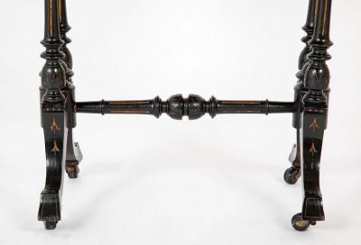 American Eastlake Ebonized Gilt Incised Game Table