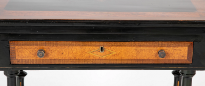 American Eastlake Ebonized Gilt Incised Game Table