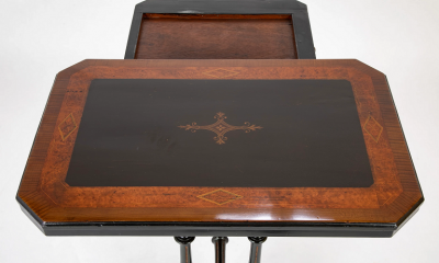 American Eastlake Ebonized Gilt Incised Game Table