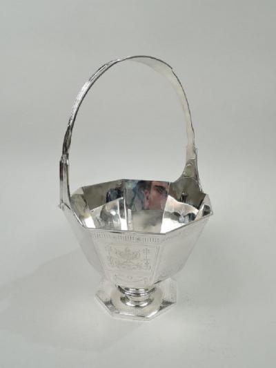 American Edwardian Modern Regency Sterling Silver Basket