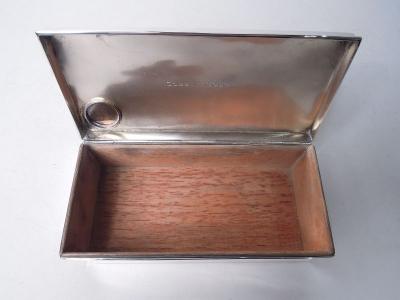 American Edwardian Sterling Silver Fox Hunt Box with Essex Crystal