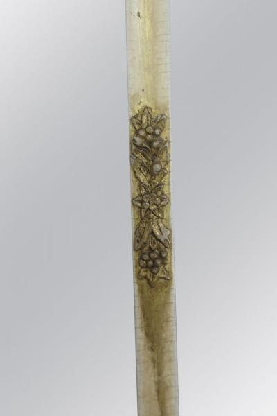 American Empire Column Form 3 Section Giltwood Overmantel Wall Mirror