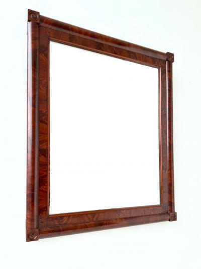 American Empire Flame Mahogany Wall Mirror