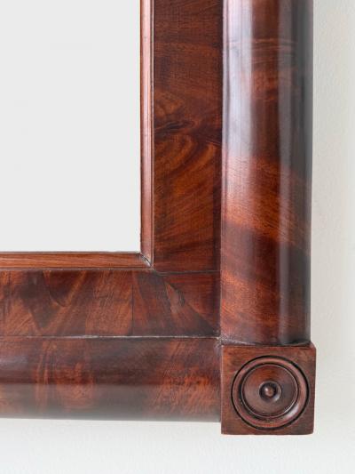 American Empire Flame Mahogany Wall Mirror