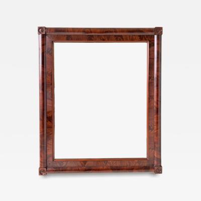 American Empire Flame Mahogany Wall Mirror