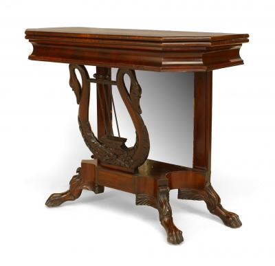 American Empire Flip Top Console Table