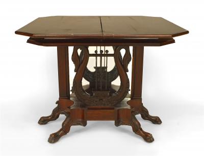 American Empire Flip Top Console Table