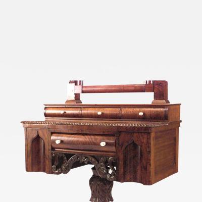 American Empire Gothic Mahogany Dressing Table