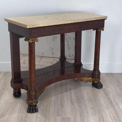 American Empire Mahogany Console Table Circa 1830