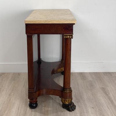 American Empire Mahogany Console Table Circa 1830