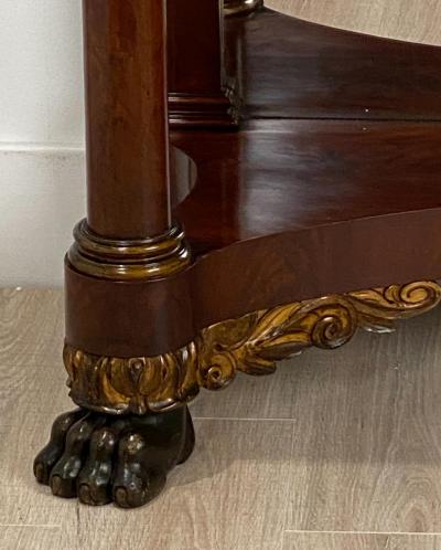 American Empire Mahogany Console Table Circa 1830