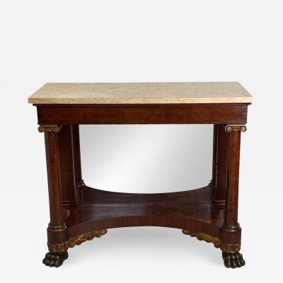American Empire Mahogany Console Table Circa 1830