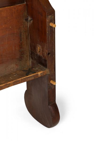 American Empire Mahogany Scroll Form Sleigh Bed