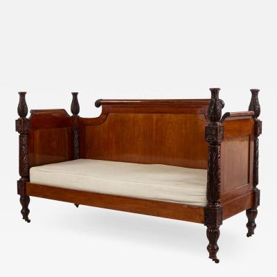 American Empire Mahogany Settee