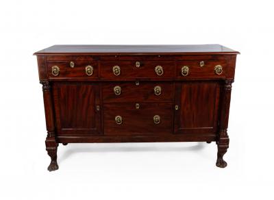 American Empire Mahogany Sideboard