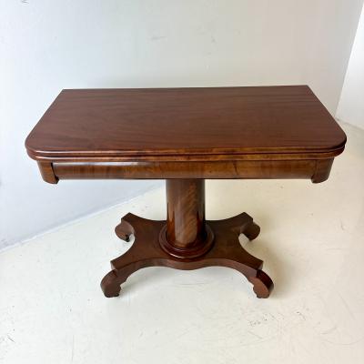 American Empire Mahogany flip top Game table 