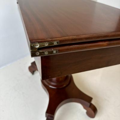 American Empire Mahogany flip top Game table 