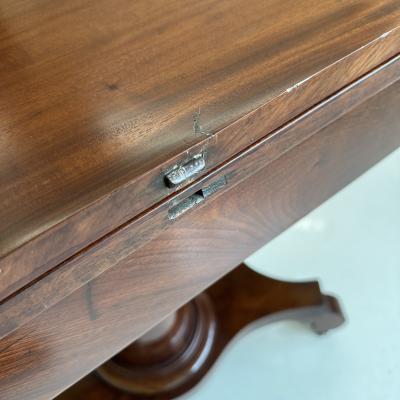 American Empire Mahogany flip top Game table 