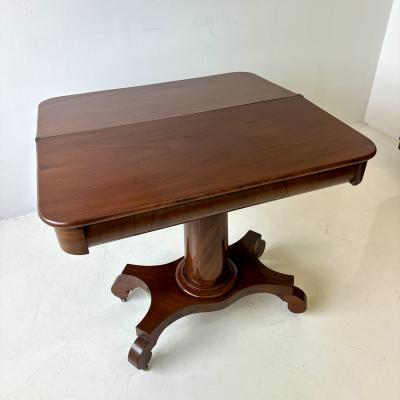 American Empire Mahogany flip top Game table 