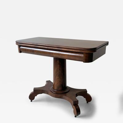 American Empire Mahogany flip top Game table 
