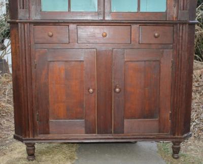 American Federal Cherrywood Corner Cupboard