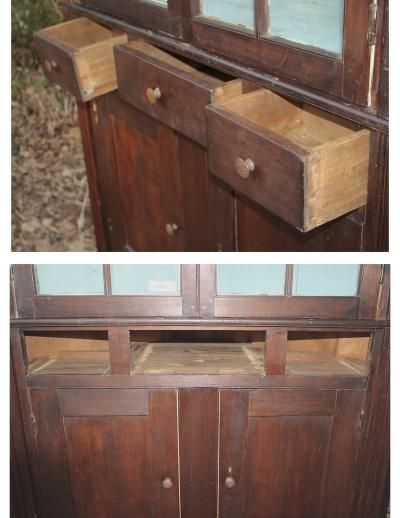 American Federal Cherrywood Corner Cupboard