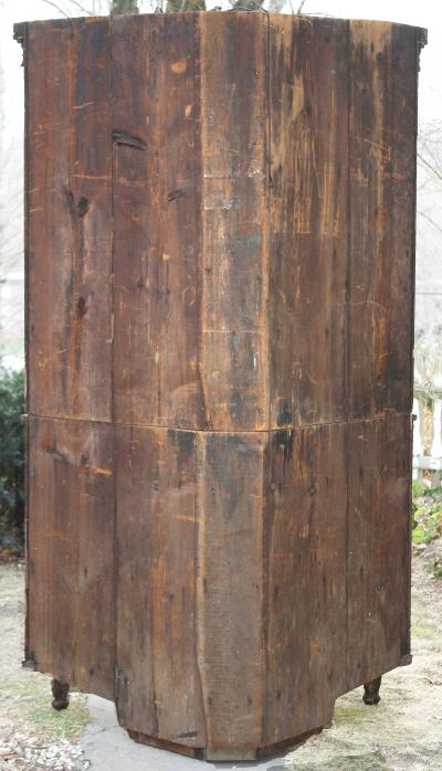American Federal Cherrywood Corner Cupboard