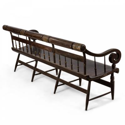 American Federal Floral Painted Settee