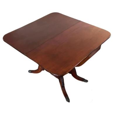 American Federal Games Card Table W Tobacco Leaf Carvings Baltimore C 1820