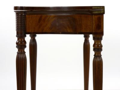 American Federal Inlaid Mahogany Card Games Table Massachusetts circa 1810